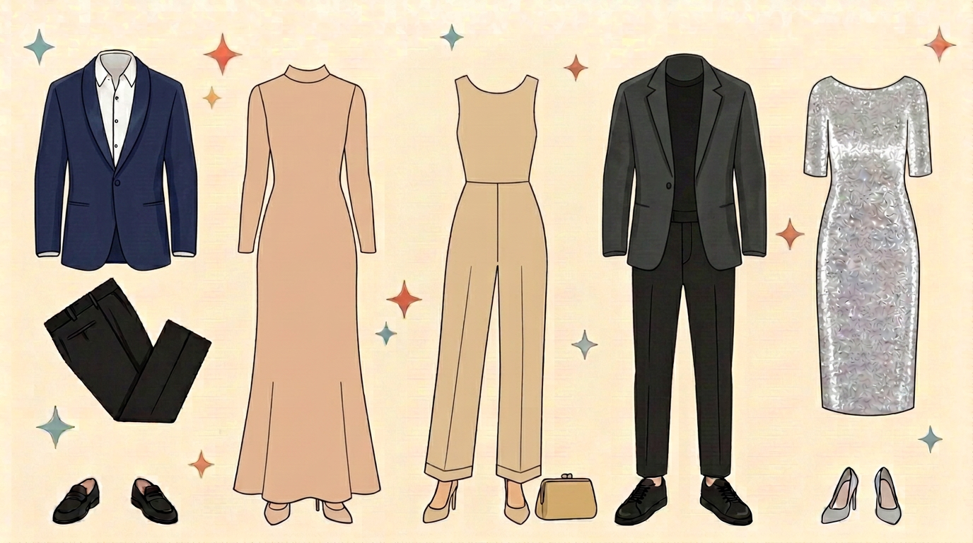 Outfit sample for Party Night Glam — no denim