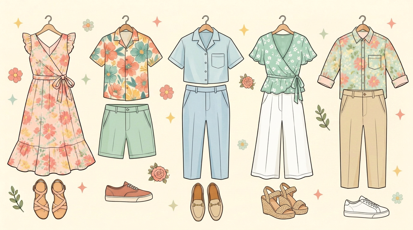 Outfit sample for Florals & Pastels